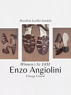 Enzo Angiolini 90s Italian Fisherman Sandals Vintage  • $21