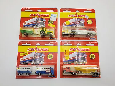 Majorette Semi Boat Carriers Milk Tanker Tractor + Hay Trailer Lot Of 4 NIP • $39.99