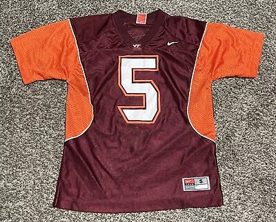 VIRGINIA TECH HOKIES Nike Team Red Football Jersey #5 Youth Small • $19.99