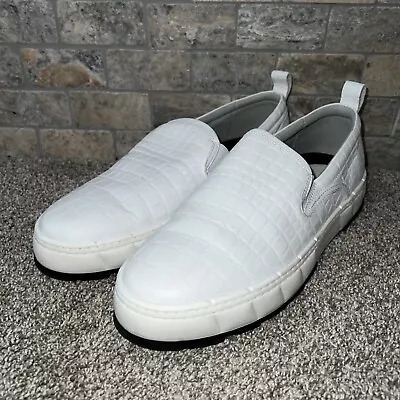Karl Lagerfeld White Slip On Soace Textured Shoes Mens Size 12 • $34.99