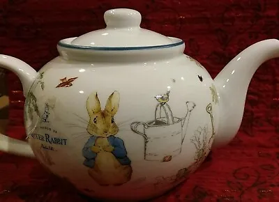 BEATRIX POTTER Peter Rabbit Teapot Easter Spring 5 Cup NEW • $32.40