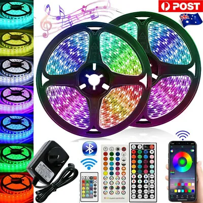 3528 RGB LED Strip Lights 10M 15M 20M Wifi Smart Bluetooth Control Music Power • $9.50