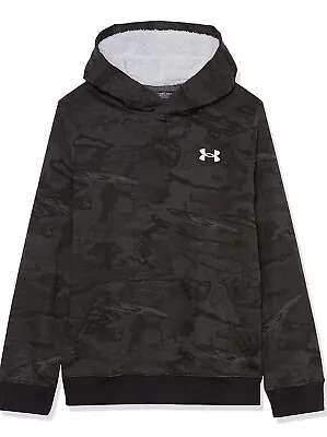£20.21 • Buy Under Armour Youth Boys Black Long-Sleeve Faux Fur Lined Hoodie Sweatshirt: YLG