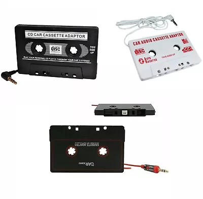 £2.89 • Buy CAR AUDIO TAPE CASSETTE ADAPTER For PHONE IPOD MP3 CD RADIO NANO 3.5mm JACK AUX