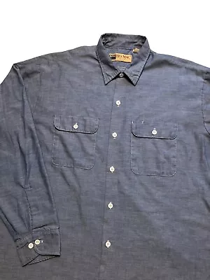 Vintage Big Mac Chambray Shirt Button Up Men Size XL Tall XXL Made In USA 1990s • $22.39