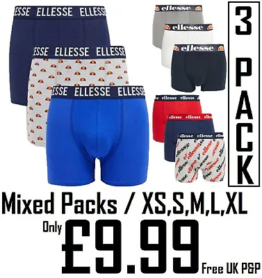 Mens Boxer Shorts 3 Pack Designer Branded Hipsters Rrp £20 Mix Packs Brand New • £9.99