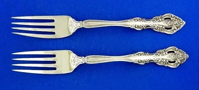 Set Of Two 2 Oneida Michelangelo Dinner Forks 7 1/4  Cube Box Heirloom Stainless • $19.95