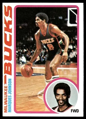 1978-79 Topps Basketball Card Marques Johnson RC Milwaukee Bucks #126 EX-MT • $2.99