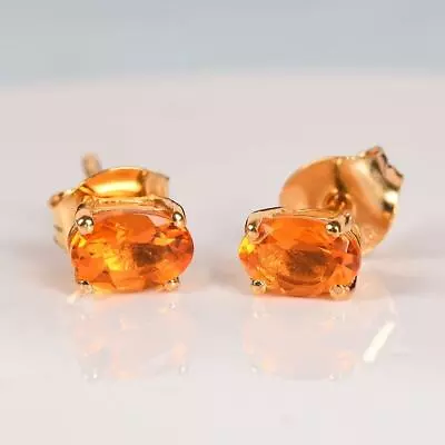 Oval Cut Jalisco Fire Opal Stud Earring Mexican Fire Opal Earring For Women Gift • $69