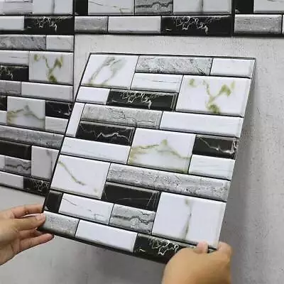 10X Peel & Stick 3D Tile Stickers Kitchen Bathroom Backsplash Splashback 30X30cm • $23.99