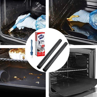 £18.44 • Buy OVEN MATE Cleaning Kit Cooker Hob Grill Cleaner + Brush + 2 X Non Stick Liner