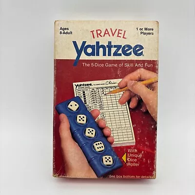 VINTAGE Travel Yahtzee Dice Game COMPLETE ES Lowe 1984 With Score Sheets • $14.99