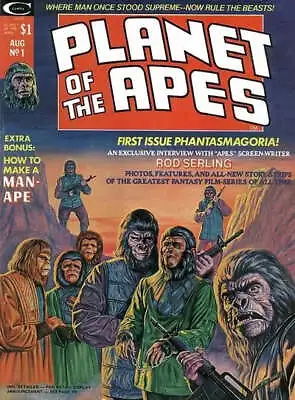 Planet Of The Apes #1 - Marvel / Curtis  Magazines - 1974 • £44.95