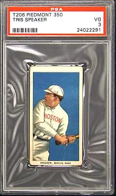 1909-11 T206 Piedmont 350 Tris Speaker PSA 3 • $2200