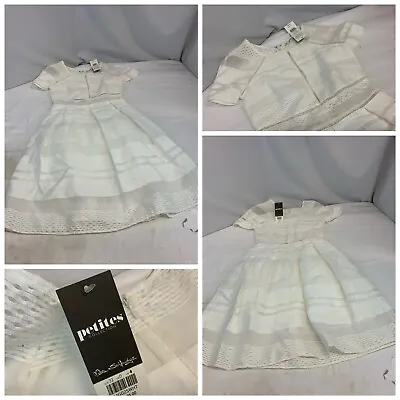Miss Selfridge Short Sleeve Dress Sz 0 White Nylon Romania NWT YGI E1-537 • $39.99
