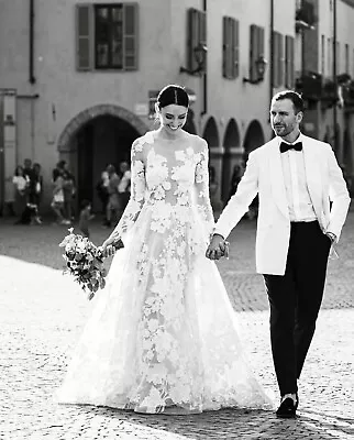 Nicole Sposa Milano Wedding Dresses Long Sleeve Used • $3000