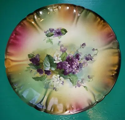 Franz Ant. Mehlem Bonn Germany Plate  Violets 8 1/2  • £7.72