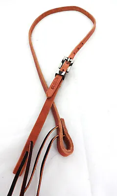 Hermann Oak Harness Leather 1/2  Bosal Hackamore Hanger Br Iron Square Buckle • $39.99