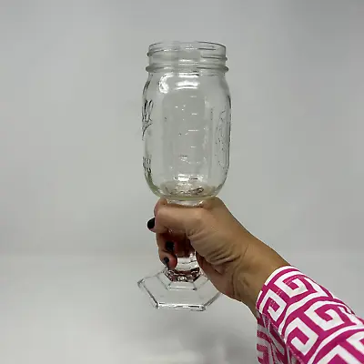 Redneck Wine Glass - Ball Jar On Pedestal - Single • $12.99