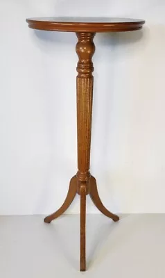 Vintage Bombay Company 30  Pedestal Plant Stand Golden Oak • $111.96