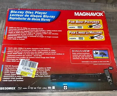 Brand New Sealed Magnavox Model NB530MGX Black Blu-Ray DVD Player -w Remote • $125