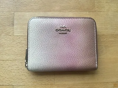 Coach Zip Leather Wallet Purse Pink Ombre • £35
