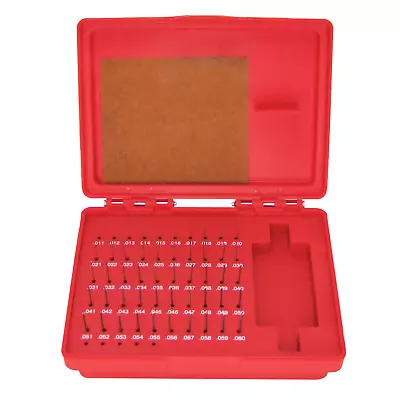 (R) Steel Pin Gage Set Minus M0 With Plastic Case For Carpenters And Home Improv • $45.99