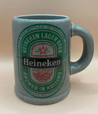 Heineken Lager Beer 10 Oz. Glazed Ceramic Mug - Made In Japan- 4  Tall X 4  Wide • $8