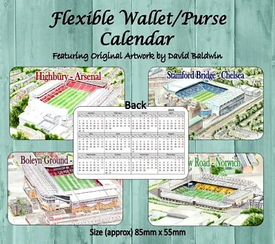 £4.25 • Buy Flexible Plastic 2023 Football Team Wallet Calendar