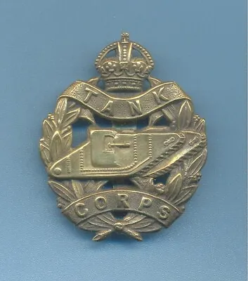 Tank Corps.brass Army Cap Badge • £10