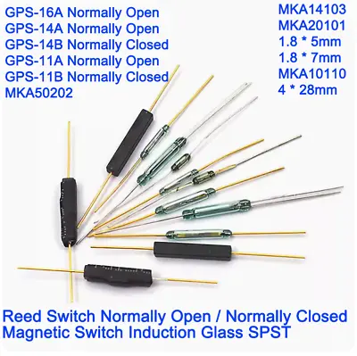 Reed Switch Normally Open/Closed Magnetic Induction Door Switch Glass/Plastic • $7.56