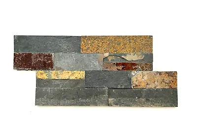 6x12 Autumn Gray Rust Slate Interlocking Split Face Cladding Peel Stick Pack 4 • $36.99