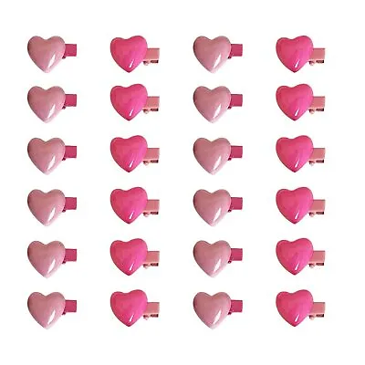 24Pcs Heart Resin Mini Cute Hair Clips Kawaii Toddler Hair Accessories For Girl  • $11.69