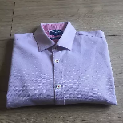 T M Lewin Business Casual Mens Shirt Size Medium Egyptian Cotton Top • £18.10