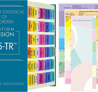 Index Tabs For DSM-5-TR 94 Printed DSM-V-TR Tabs And 18 Blank Tab Stickers Wit • $29.99