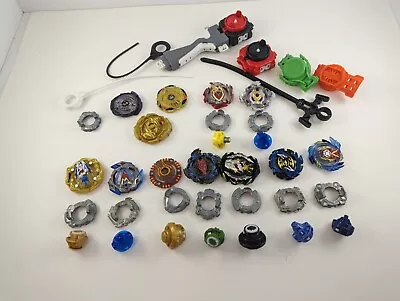 Beyblade Burst Lot Of 9 Tops + Parts Launchers • $27