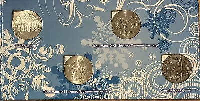 2014 Russia Sochi Olympics Commemorative 4-Coins Full Set  Album • $5.95