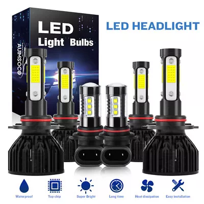 LED Headlight High Low Beam Fog Light 4sides For Toyota 4Runner 2003-2005 White • $59.99
