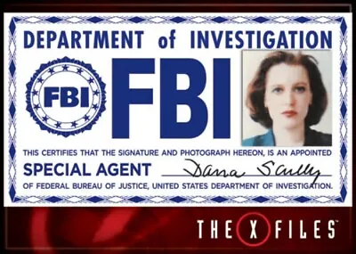 $4.99 • Buy The X-Files TV Series Dana Scully FBI Badge Photo Refrigerator Magnet NEW UNUSED