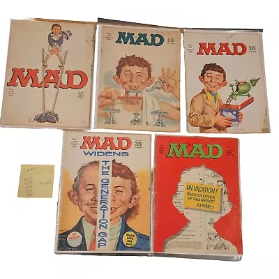 MAD Magazine 1960s Lot Of 5 VTG Comics 103 109 113 129 130 No Labels • $50