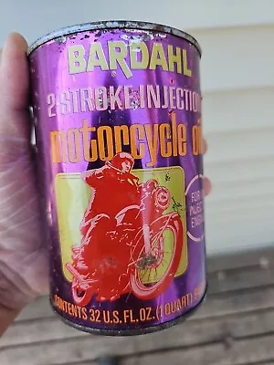 Vintage Bardahl  Motorcycle Oil Quart Can  • $17.95