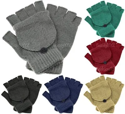 NEW Unisex Mitten Gloves Fingerless Insulated Knit Winter Gloves Men Women Warm • $9.99