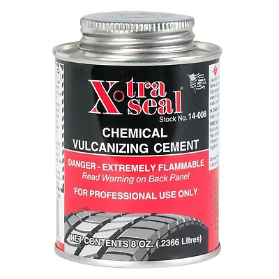 Cold Vulcanizing Rubber Cement Tire Repair 8oz Can Wheel Bicycle Patch Plug Glue • $14.99