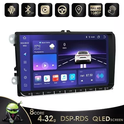 9  Android 12 Carplay Car Stereo Radio GPS For VW Golf MK5 Jetta Passat + Camera • $199.99