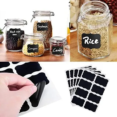 £2.75 • Buy Kitchen Jar Label Tag Chalkboard Stickers Craft Spice Herb Storage Marking Black