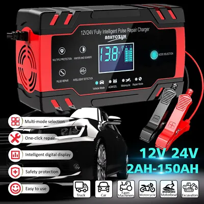 15000mAh 12v/24v Car Jump Starter Booster Power Bank Battery Jumper Box LCD • $30.99