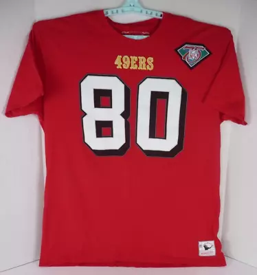 San Francisco 49ers Jerry Rice Mens XXL Mitchell Ness 75th Anniversary Shirt NFL • $39