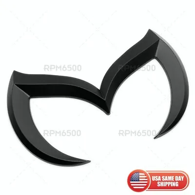 Universal Mazda 3D Matte Black Bat Batman Style Logo Emblem Badge Sticker Sport • $8.99