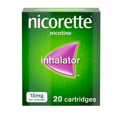 £21.19 • Buy Nicorette Inhalator 15 Mg, 20 Cartridges, Suitable For Light And Heavy Smokers