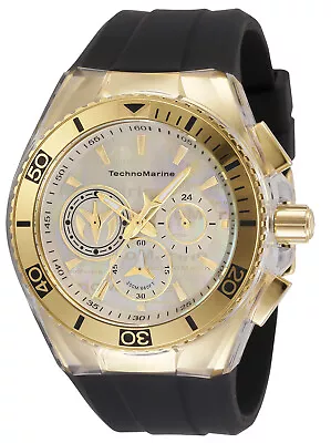 TechnoMarine Men's TM-120026 Cruise California Gold With Black Strap 46mm Watch • $108